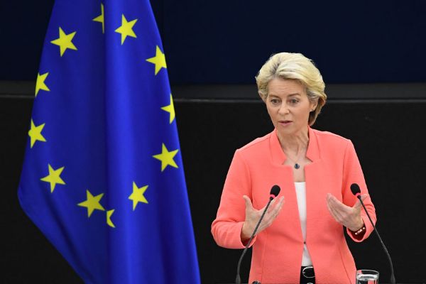 EU-Kommissionspräsidentin Ursula von der Leyen bei ihrer Rede zur Lage der Union