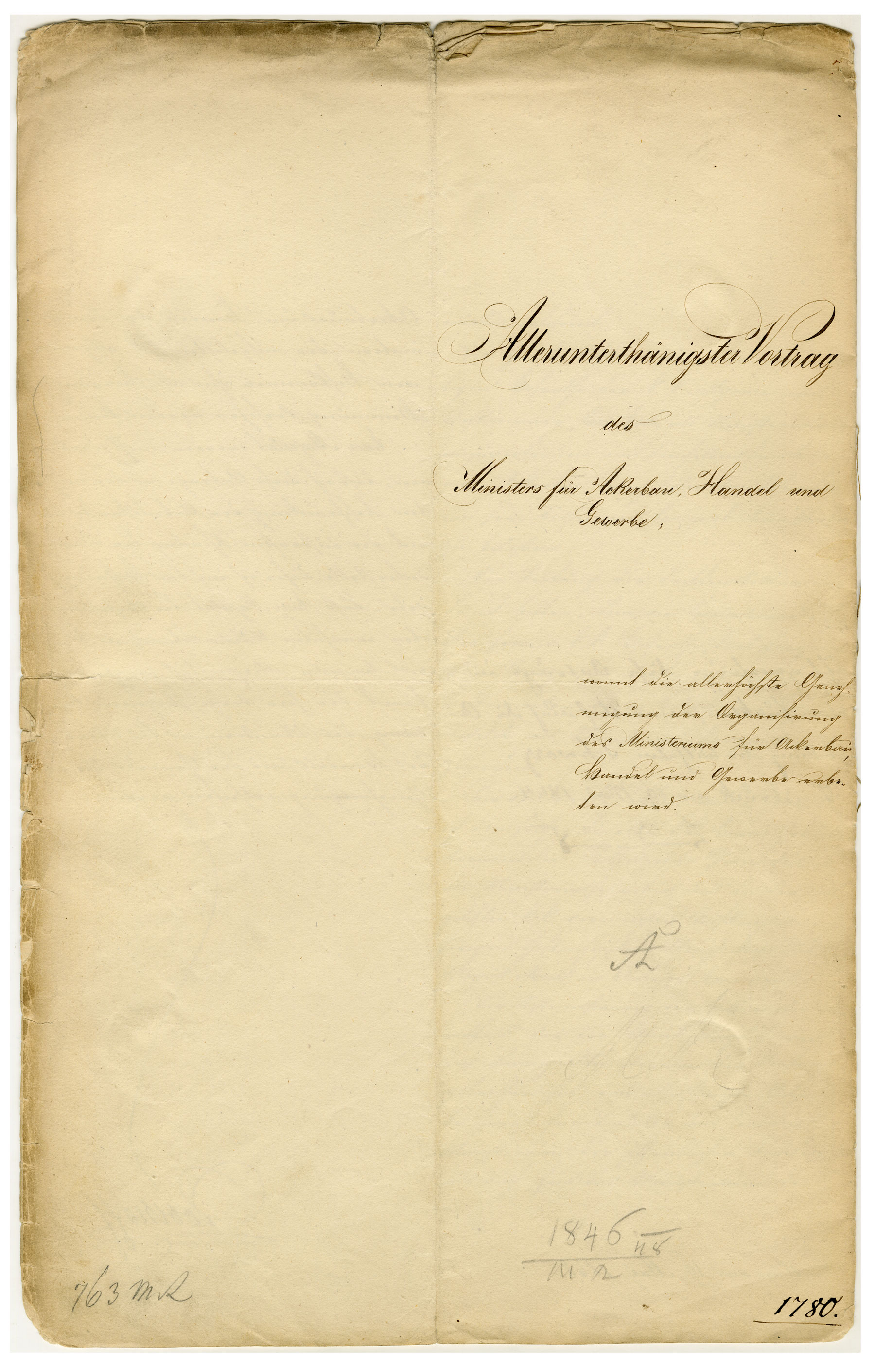 Urkunde 1848 - Seite 1