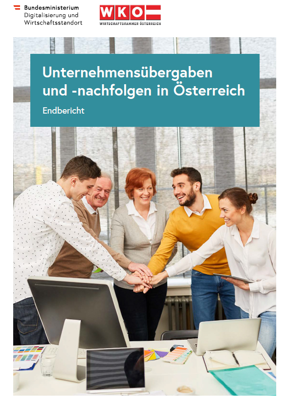 Titelblatt des Endberichts Unternehmensübergaben und -nachfolgen in Österreich