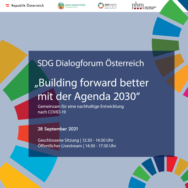 Einladung zum SDG Dialogforum am 28.09.2021