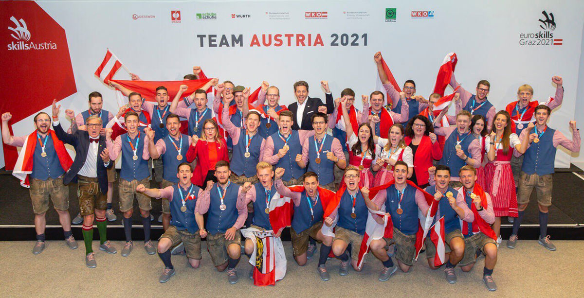 Team Austria bei den Euroskills 2021