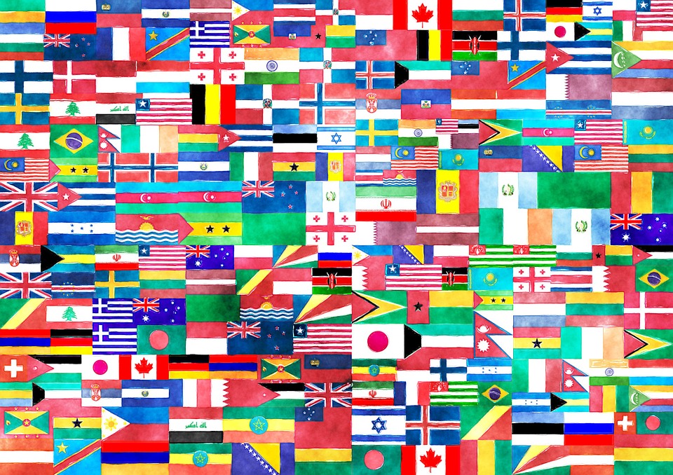 Flaggen als Collage dargestellt